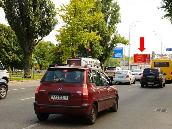 Фото рекламной плоскости по адресу Освободителей пр., съезд на Броварской пр., в сторону ст. м. "Левобережная" Фото рекламной плоскости по адресу Освободителей пр., съезд на Броварской пр., в сторону ст. м. "Левобережная"