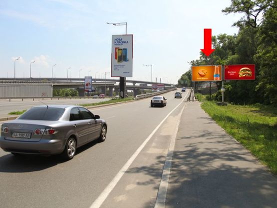 Фото рекламної площини за адресою Надднепрянское шоссе, заезд на мост Дарницкий , из центра Фото рекламної площини за адресою Надднепрянское шоссе, заезд на мост Дарницкий , из центра