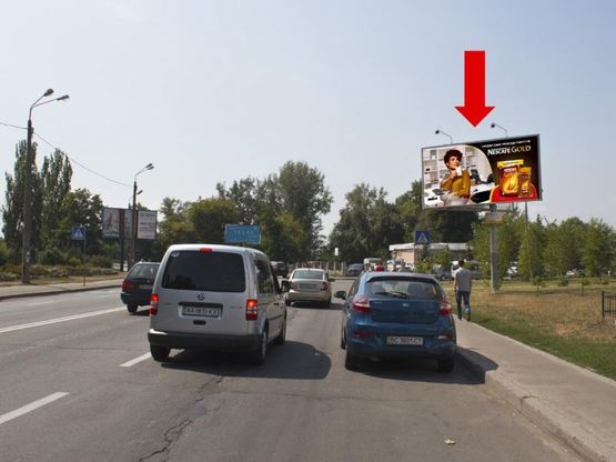 Фото рекламної площини за адресою Окипной ул., 10, в сторону Русановская Набережная Фото рекламної площини за адресою Окипной ул., 10, в сторону Русановская Набережная