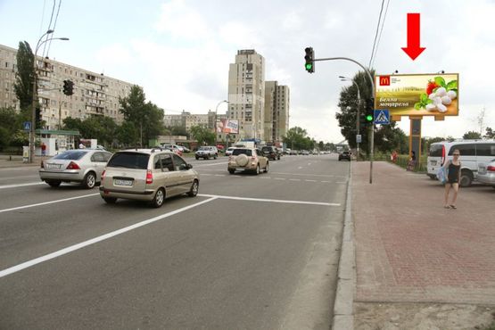 Фото рекламной плоскости по адресу Днепровская Набережная, 9А, в сторону Бажана пр. Фото рекламной плоскости по адресу Днепровская Набережная, 9А, в сторону Бажана пр.