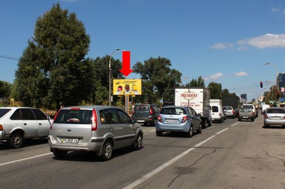 Фото рекламної площини за адресою Днепровская Набережная, 9А, в сторону Соборности пр. (бывш. Воссоединения пр.)