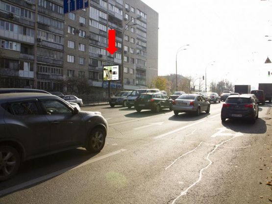 Фото рекламної площини за адресою Черновола ул., 33 / ул. Андрющенко, в сторону Воздухофлотского моста, пр. Победы