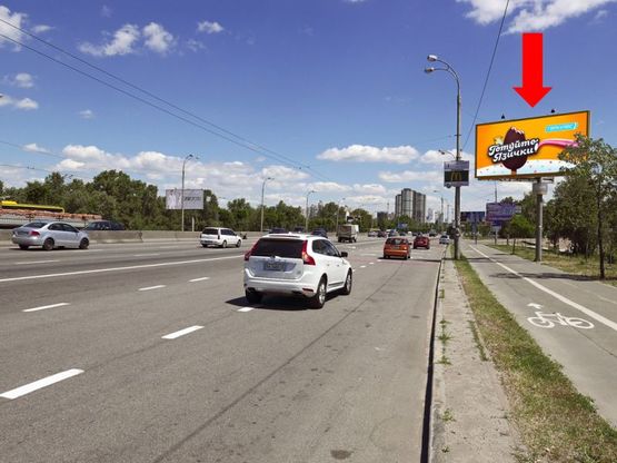 Фото рекламной плоскости по адресу Ватутина пр., ТРЦ "Skymall", в сторону Троещины