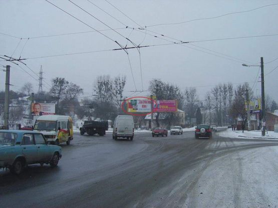 Фото рекламної площини за адресою Варшавська - вул. Замарстинівська (зліва) Фото рекламної площини за адресою Варшавська - вул. Замарстинівська (зліва)