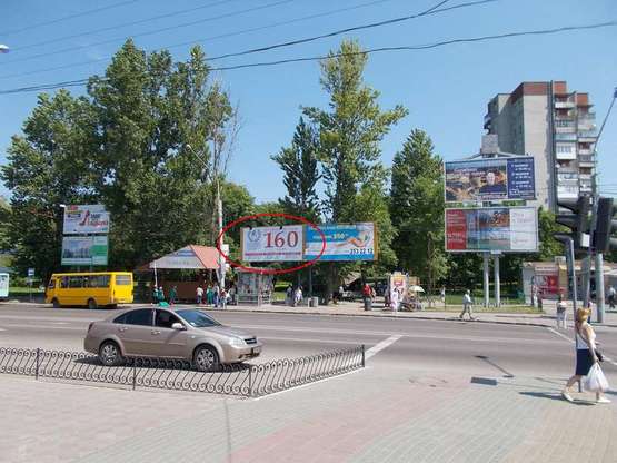Фото рекламної площини за адресою Виговського (навпроти ТЦ Південний)  лівий Фото рекламної площини за адресою Виговського (навпроти ТЦ Південний)  лівий