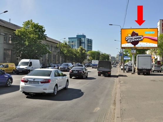 Фото рекламної площини за адресою Скляренко ул., 5, возле супермаркета "Олди", в сторону Луговая ул.