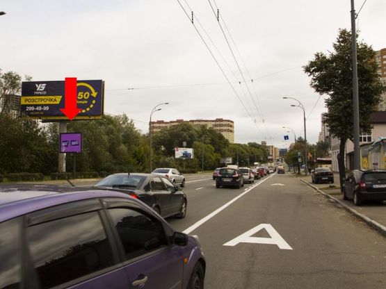 Фото рекламної площини за адресою Лобановского пр. (бывш. Краснозвездный пр.), 124 напротив, в сторону Демеевская пл. (бывш. Московская пл.)