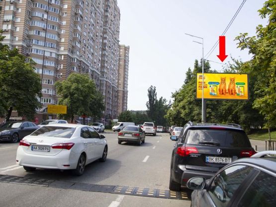 Фото рекламної площини за адресою Голосеевская ул., 9, напротив, в сторону ст.м. "Голосеевская"