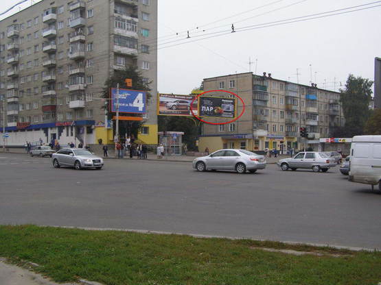 Фото рекламной плоскости по адресу Любінська - вул. Д. Яворницького - вул. С. Петлюри (справа)