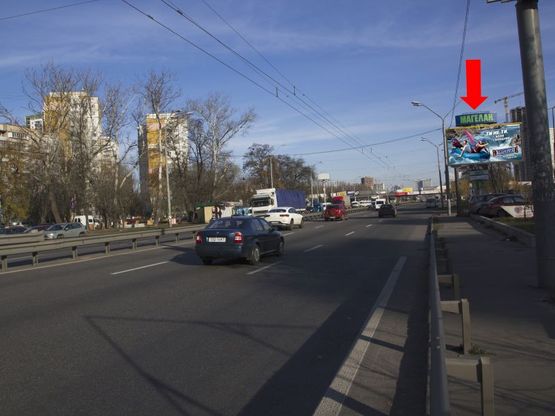 Фото рекламної площини за адресою Глушкова пр.,  25, возле ТРЦ "Магеллан", ст.м. "Теремки", в центр Фото рекламної площини за адресою Глушкова пр.,  25, возле ТРЦ "Магеллан", ст.м. "Теремки", в центр