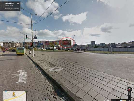 Фото рекламной плоскости по адресу Чернівецька   К10    А  (міжвокзальна площа)