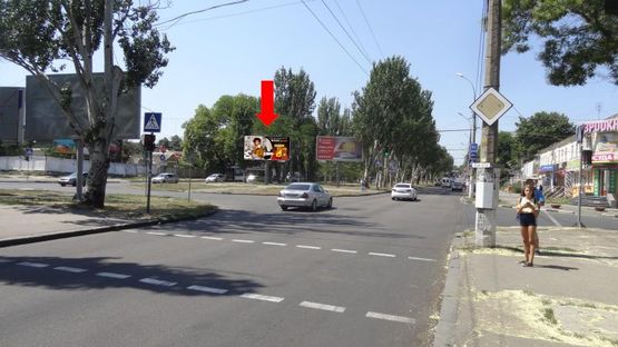 Фото рекламной плоскости по адресу Центральный пр. (бывш. Ленина пр.) / М. Морская ул., бульвар, в сторону Пушкинской ул., левая