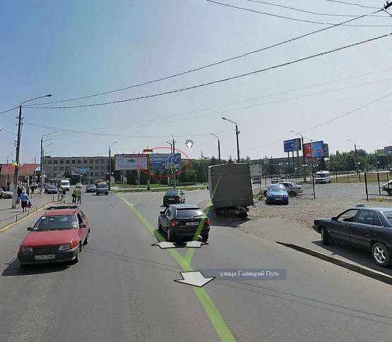 Фото рекламной плоскости по адресу Гагаріна - Галицький шлях  АП (в центр) Фото рекламной плоскости по адресу Гагаріна - Галицький шлях  АП (в центр)