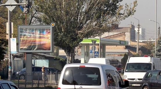 Фото рекламної площини за адресою Новоконстантиновская ул. , возле АЗС ОККО Фото рекламної площини за адресою Новоконстантиновская ул. , возле АЗС ОККО