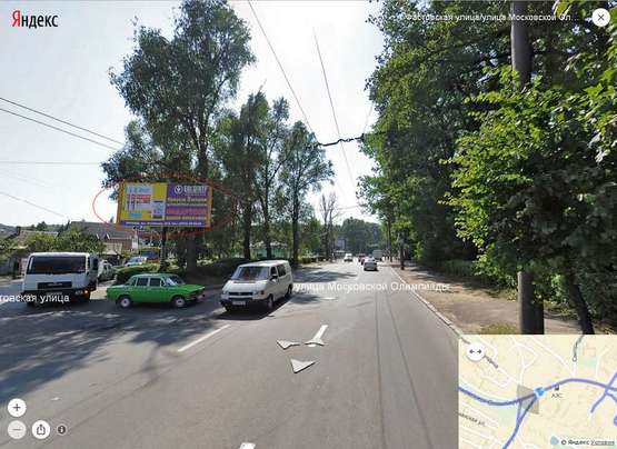 Фото рекламной плоскости по адресу Московської Олімпіади - вул.Фастівська (розворотне кільце);