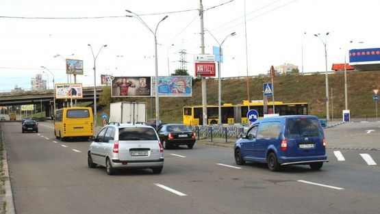 Фото рекламной плоскости по адресу Оболонский пр. / Богатырская ул., Тульская пл., ст.м. Петровка, выезд на Оболонь, левый Фото рекламной плоскости по адресу Оболонский пр. / Богатырская ул., Тульская пл., ст.м. Петровка, выезд на Оболонь, левый