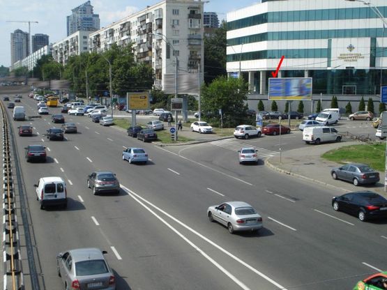 Фото рекламной плоскости по адресу Чорновола ул., съезд на просп. Победы, возле Министерства транспорта Фото рекламной плоскости по адресу Чорновола ул., съезд на просп. Победы, возле Министерства транспорта