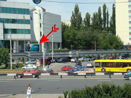 Фото рекламной плоскости по адресу Победы пр. / Черновола ул., возле Министерства транспорта Фото рекламной плоскости по адресу Победы пр. / Черновола ул., возле Министерства транспорта