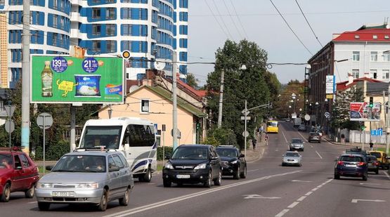 Фото рекламной плоскости по адресу Окружная ул. / Антоновича ул. / Кульпарковская ул., в центр Фото рекламной плоскости по адресу Окружная ул. / Антоновича ул. / Кульпарковская ул., в центр