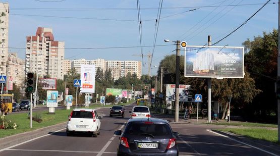 Фото рекламної площини за адресою Черновола В пр /  Торфяная ул, от центра Фото рекламної площини за адресою Черновола В пр /  Торфяная ул, от центра