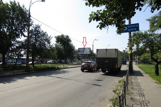 Фото рекламной плоскости по адресу Минский просп.. (супермаркет "АТБ", рынок "Полесье"), в напр. площади Т.Шевченко, ул. Полярной