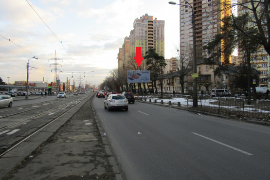 Фото рекламної площини за адресою Хоткевича Гната (Красногвардейская), 4 ("Novus", ТРК "Проспект", АЗС "КЛО", "Сильпо"), в направл. просп.Гагарина Ю.