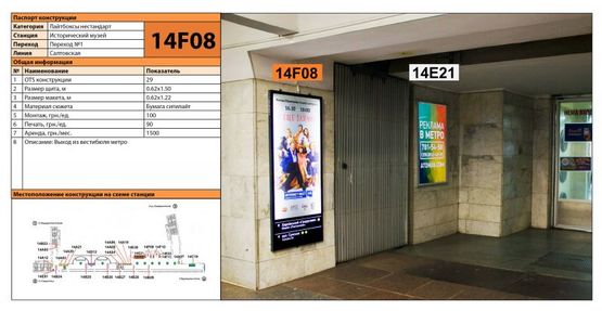 Фото рекламної площини за адресою Станция метро: Исторический Музей, Выход из вестибюля метро Фото рекламної площини за адресою Станция метро: Исторический Музей, Выход из вестибюля метро