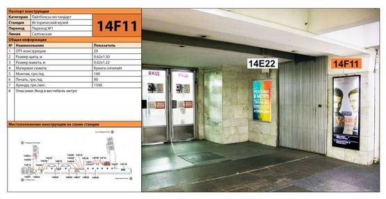 Фото рекламної площини за адресою Станция метро: Исторический Музей, Вход в вестибюль метро Фото рекламної площини за адресою Станция метро: Исторический Музей, Вход в вестибюль метро