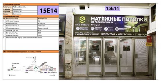 Фото рекламної площини за адресою Станция метро: Университет, ЛОБ перед эскалатором на стекляшке Фото рекламної площини за адресою Станция метро: Университет, ЛОБ перед эскалатором на стекляшке