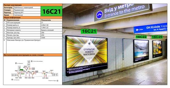 Фото рекламної площини за адресою Станция метро: Пушкинская, выход к ул. Пушкинская (Цитрус) Фото рекламної площини за адресою Станция метро: Пушкинская, выход к ул. Пушкинская (Цитрус)
