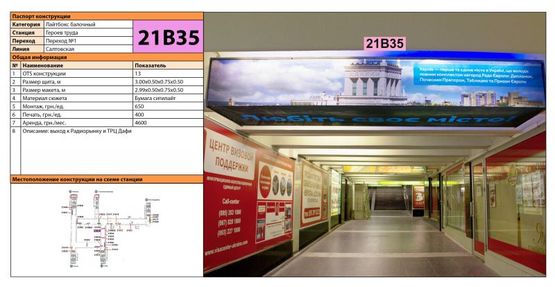 Фото рекламной плоскости по адресу Станция метро: Героев Труда, выход к Радиорынку и ТРЦ Дафи Фото рекламной плоскости по адресу Станция метро: Героев Труда, выход к Радиорынку и ТРЦ Дафи