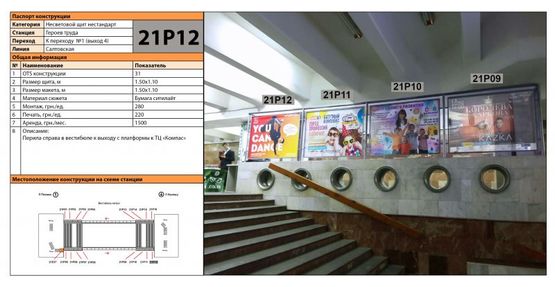 Фото рекламной плоскости по адресу Станция метро: Героев Труда, Перила в вестибюле Компас справа Фото рекламной плоскости по адресу Станция метро: Героев Труда, Перила в вестибюле Компас справа