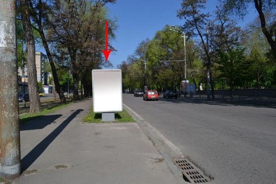 Фото рекламної площини за адресою пр. Пушкіна, на розподільчій алеї, від вул. А.Фабра до просп. О.Поля -1-/пр. Пушкина, на разделительной аллее, от ул. Серова до пр. Кирова -1-