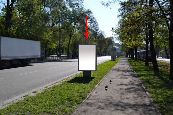 Фото рекламной плоскости по адресу пр. Пушкіна, на розподільчій алеї, від вул. А.Фабра до просп. О.Поля -6-/пр. Пушкина, на разделительной аллее, от ул. Серова до пр. Кирова -6-