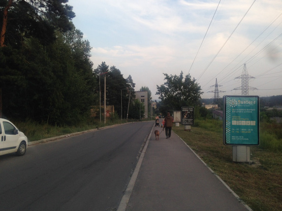 Фото рекламної площини за адресою Вышгород, Кургузова, , ЖМ Ярославичи , направление ул.Киевская №1