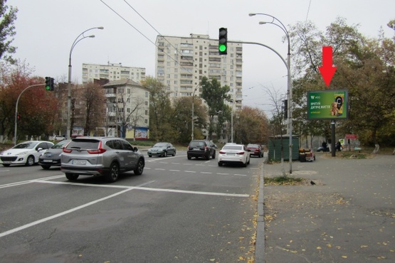 Фото рекламной плоскости по адресу Соломенская ул., 36 , в направлении Протасового Яра Фото рекламной плоскости по адресу Соломенская ул., 36 , в направлении Протасового Яра