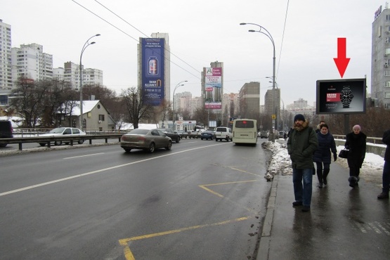 Фото рекламной плоскости по адресу Вадима Гетьмана, ул, ж/с Караваевы Дачи, на мосту, в сторону центра Фото рекламной плоскости по адресу Вадима Гетьмана, ул, ж/с Караваевы Дачи, на мосту, в сторону центра