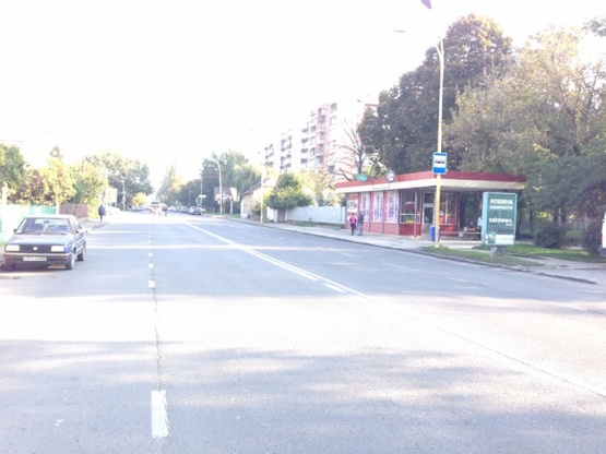 Фото рекламной плоскости по адресу м.Ужгород вул.Минайська, біля жд лікарні, кінотеатру Доміон, рест.Сафарі, автобусна зупинка, виїзд з міста