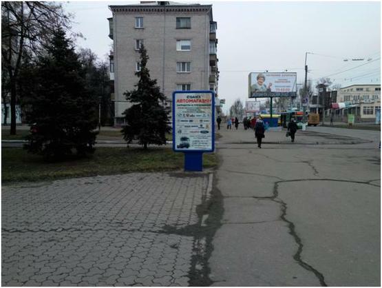 Фото рекламной плоскости по адресу ул.Первомайская/бул.Пушкина(в сторону речпорта)