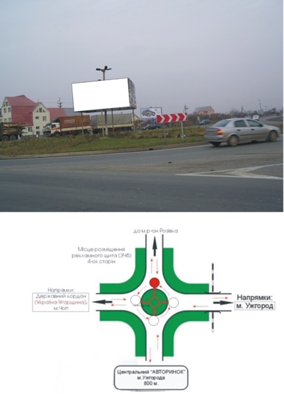 Фото рекламной плоскости по адресу трасса Киев-Чоп, р-н Розовка