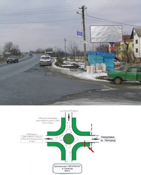 Фото рекламной плоскости по адресу автодорога Ужгород-Чоп, р-н Розовка, круг Фото рекламной плоскости по адресу автодорога Ужгород-Чоп, р-н Розовка, круг