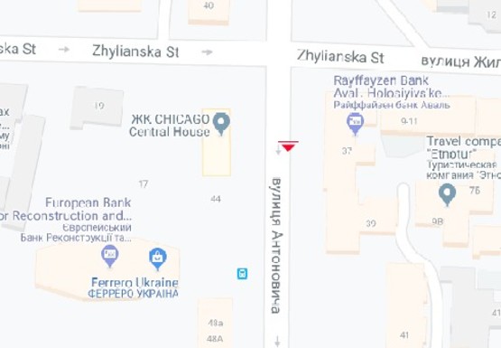 Фото рекламной плоскости по адресу Антоновича ул., 37/13 Фото рекламной плоскости по адресу Антоновича ул., 37/13