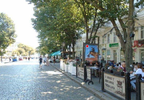 Фото рекламной плоскости по адресу Дерибасовская ул., 33