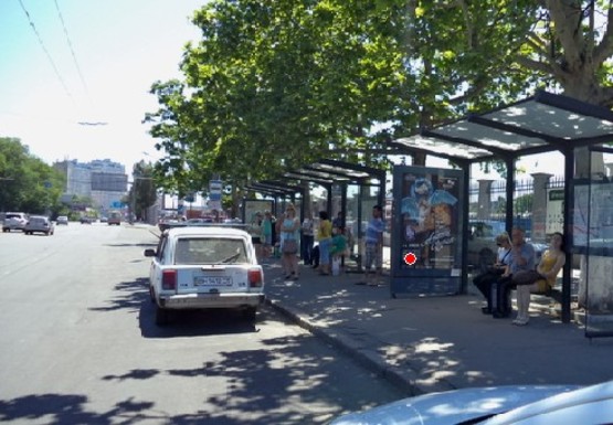 Фото рекламної площини за адресою Среднефонтанская ул., ЖД вокзал, остановка