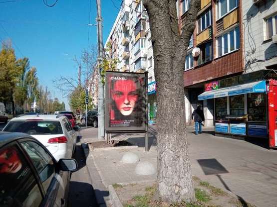 Фото рекламної площини за адресою Лесі Українки бульв., 17/19