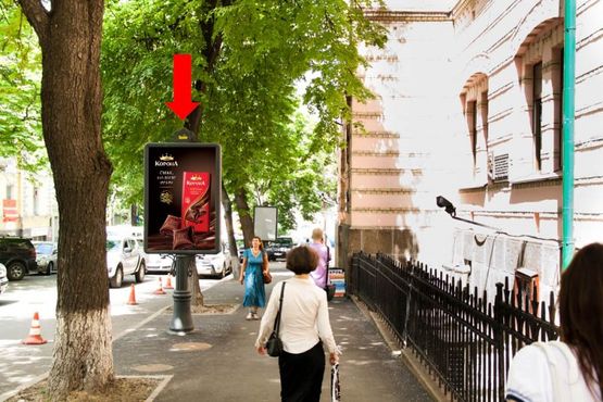 Фото рекламной плоскости по адресу Ярославов Вал ул., 40, в сторону Львовская пл.
