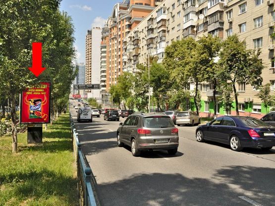 Фото рекламной плоскости по адресу Украинки бул., 9, (бульвар)