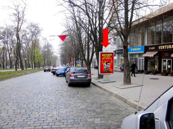 Фото рекламної площини за адресою Яворницкого пр. (бывш. Маркса пр.) / Вернадского ул. (бывш. Дзержинского ул.), 1-3