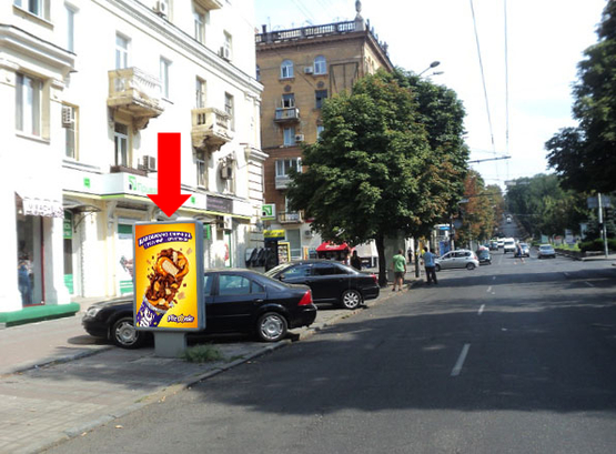 Фото рекламної площини за адресою Яворницкого пр. (бывш. Маркса пр.), 46, банк "Приватбанк"