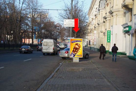 Фото рекламної площини за адресою Яворницкого пр. (бывш. Маркса пр.), 46, банк "Приватбанк"